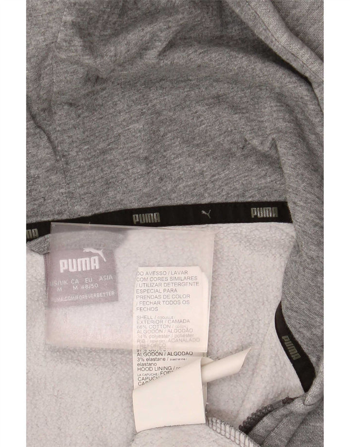 Puma Hættetrøje med lynlås til mænd mellemgrå bomuld