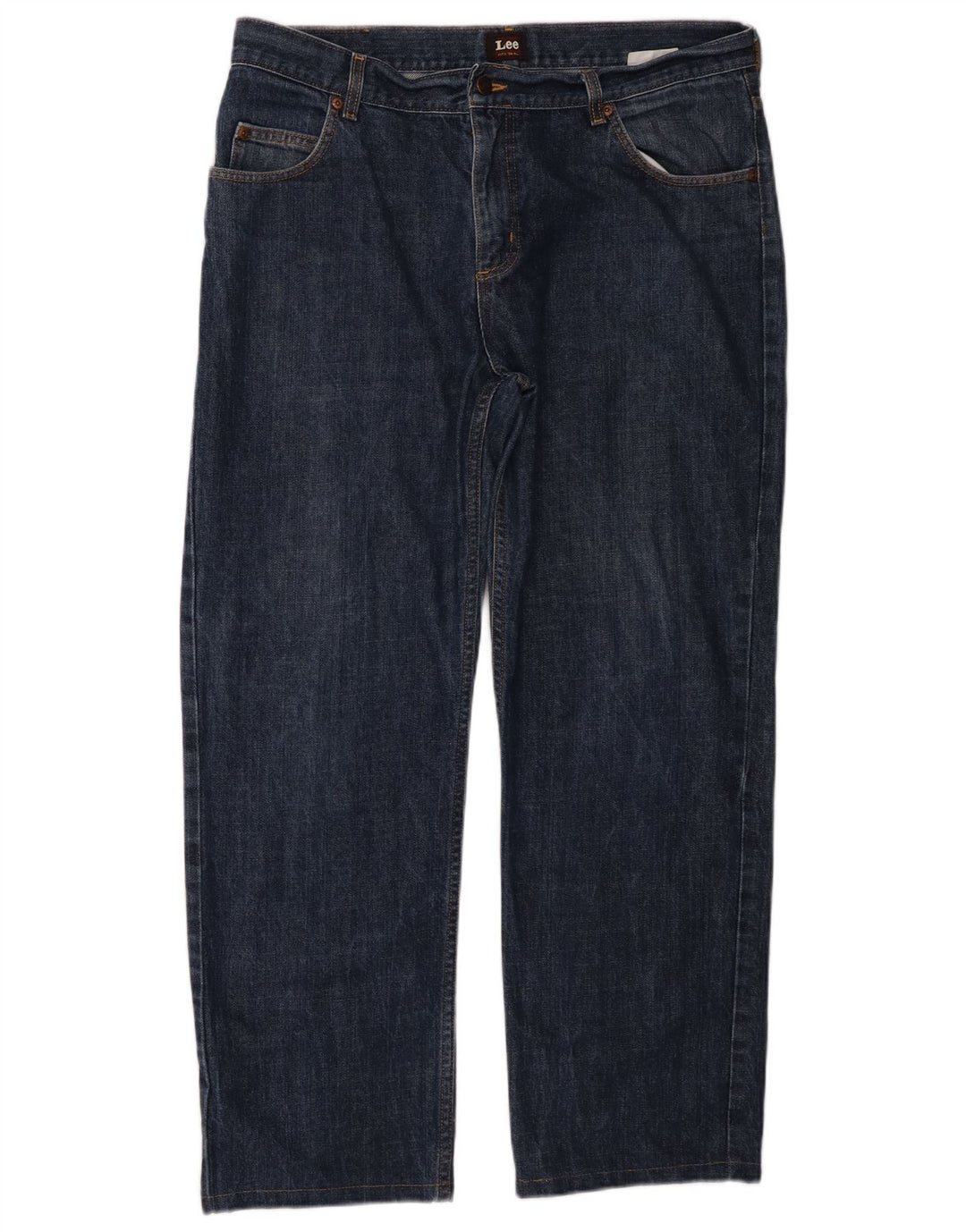 Lee Mens Brooklyn Straight Jeans W36 L28 Marineblå Bomuld