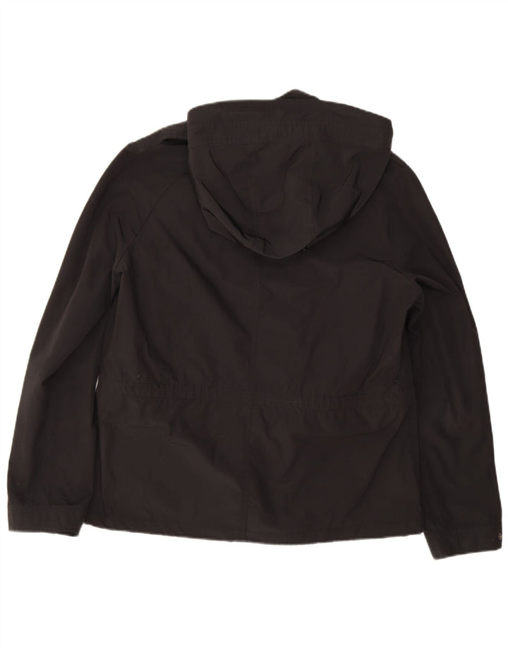 Massimo Dutti Militærjakke med hætte til kvinder UK 18 XL Sort