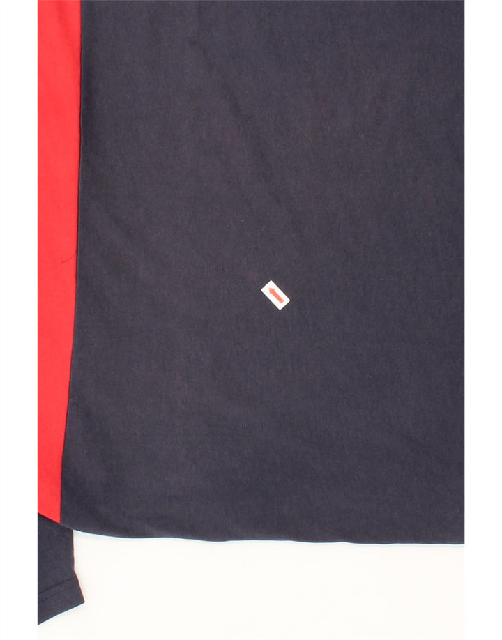 FILA Mens Graphic T-Shirt Top Medium Navy Blue Colourblock Polyester Vintage Fila and Second-Hand Fila from Messina Hembry 