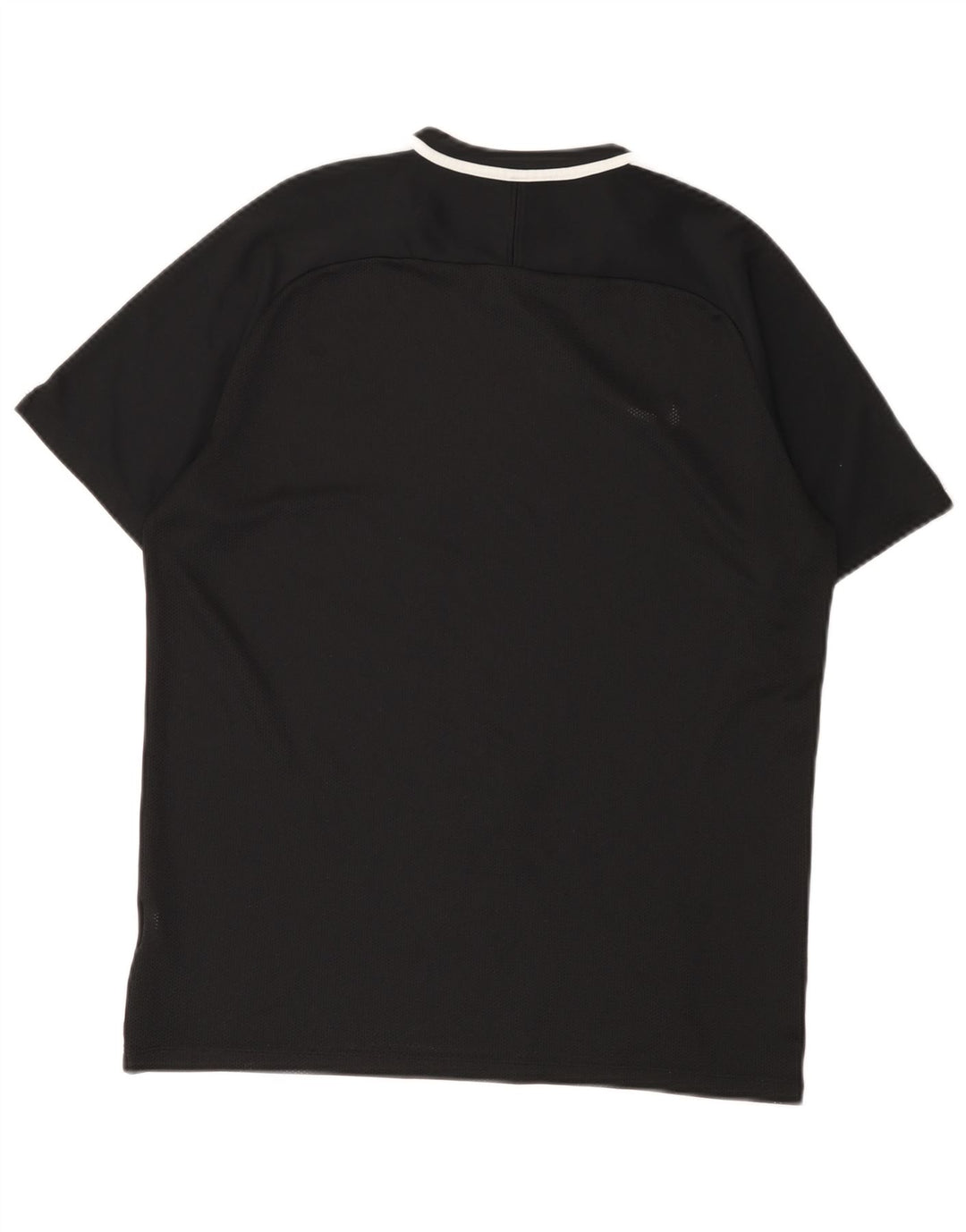 NIKE Dame Dri Fit T-Shirt Top UK 16 Large Black Colourblock Polyester