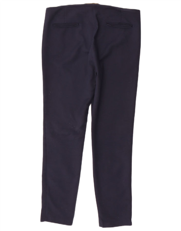 ZARA Dame Slim Casual Bukser Large W32 L29 Navy Blue