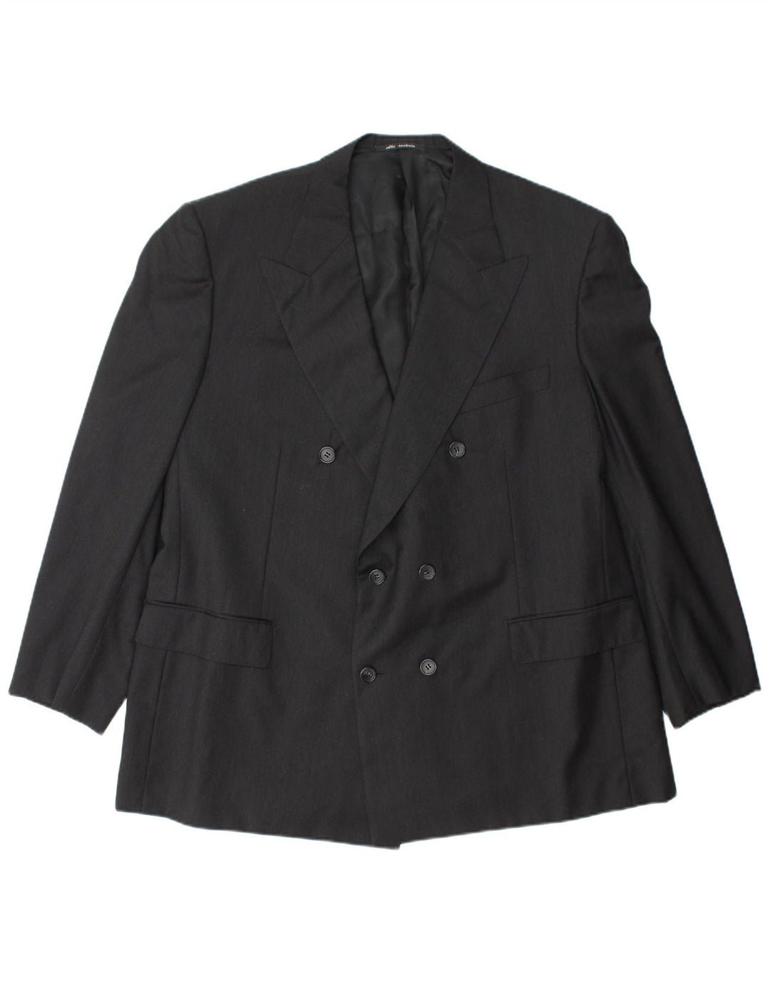 COPACABANA Mens Double Breasted Blazer Jacket IT 54 2XL Grey Virgin Wool