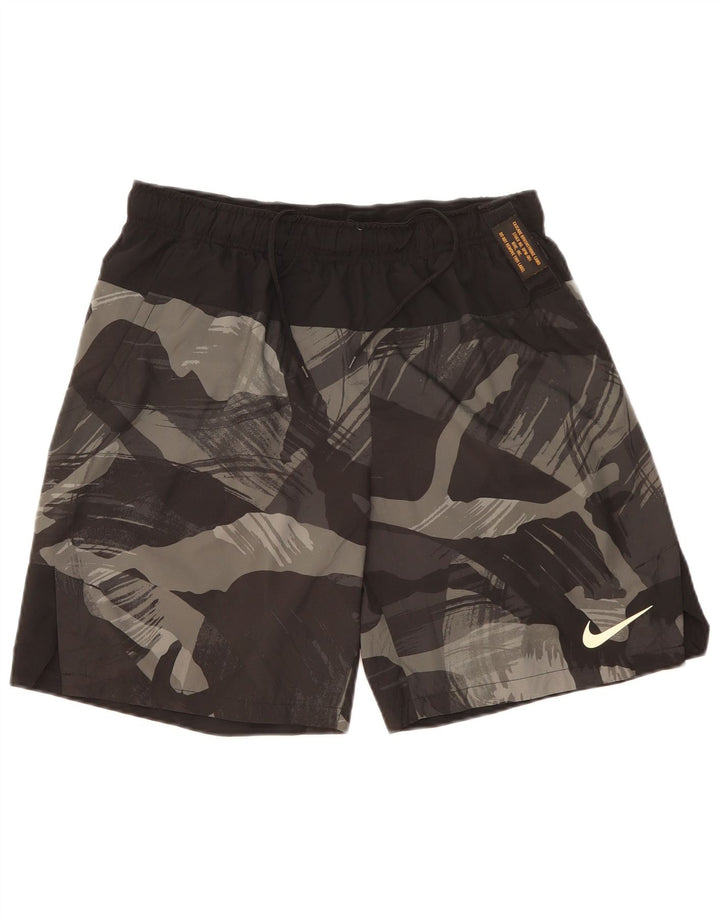 NIKE Dri Fit sportsshorts til mænd, store sorte camouflagepolyester
