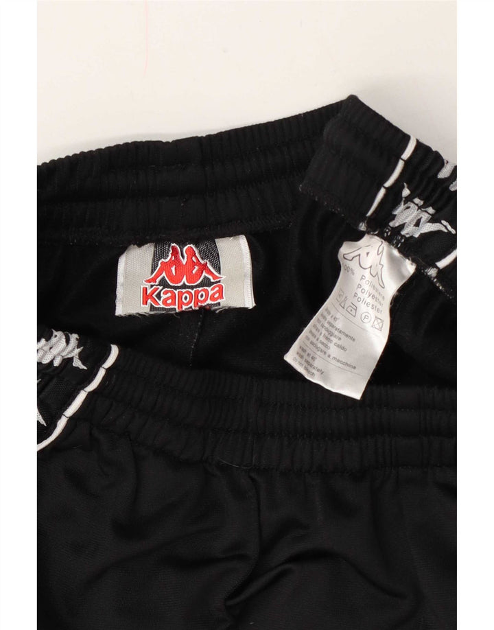 Kappa Boys Graphic Tracksuit Bukser 7-8 år Sort Polyester