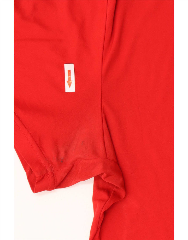 Nike T-shirt top til mænd XL Rød Colourblock Polyester