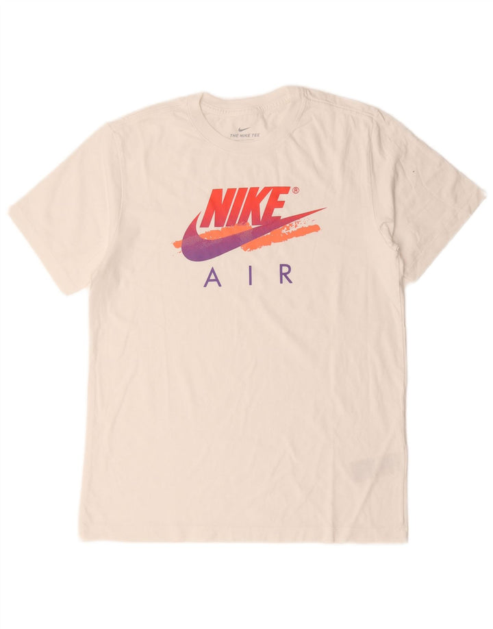 Nike grafisk t-shirt til mænd, medium hvid bomuld