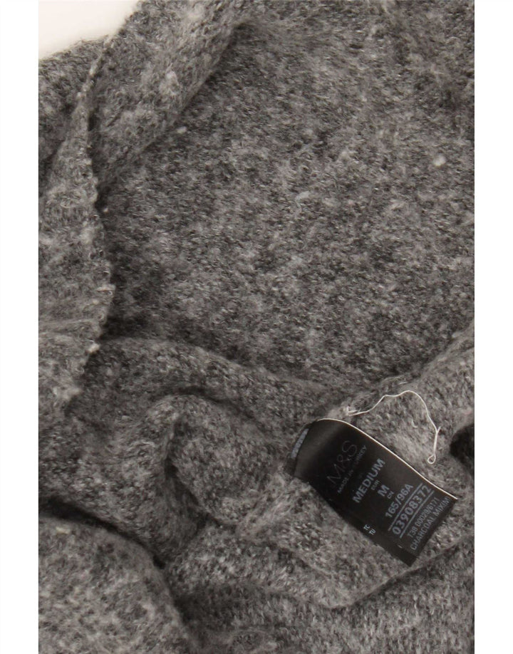 Marks & Spencer Dame-trøjetrøje med rullehals UK 14 Medium Grey Flecked