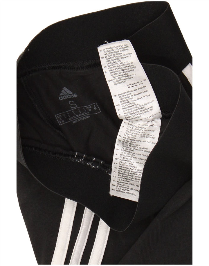ADIDAS Dame Leggings UK 8/10 Small Black Bomuld