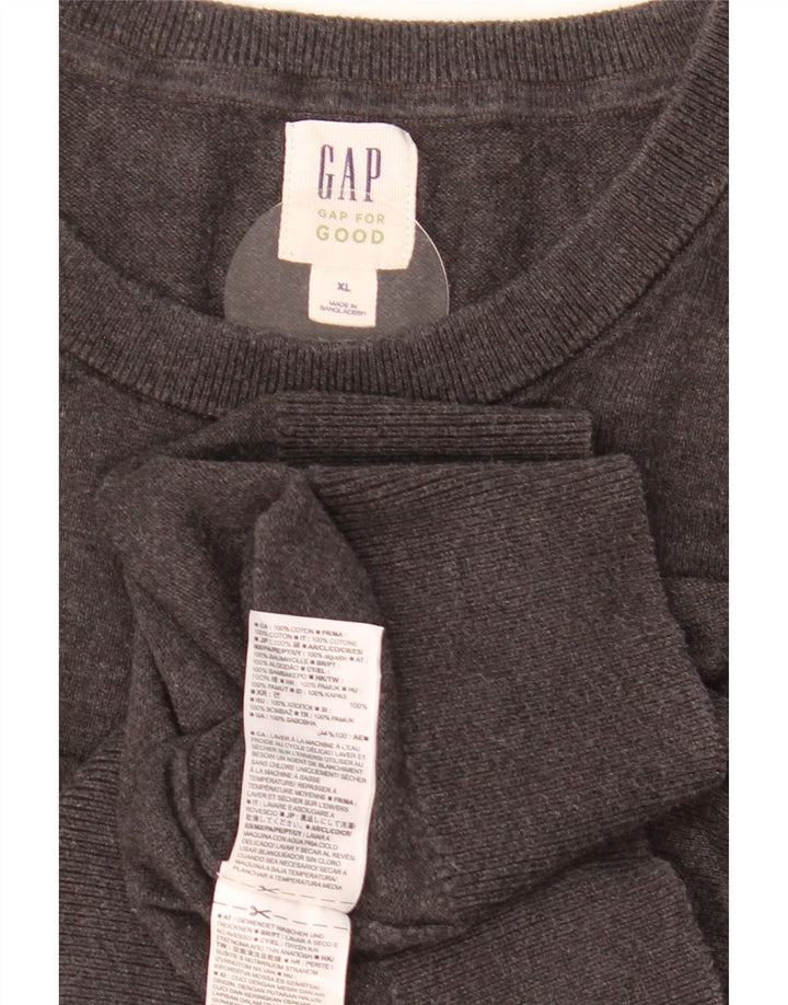GAP Herre sweater med rund hals XL grå bomuld