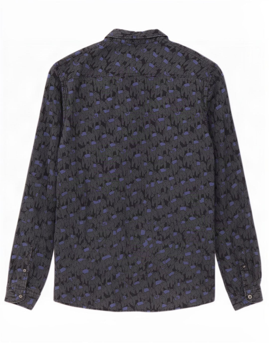 Paul Smith Herreskjorte Stor grå Animal Print Bomuld