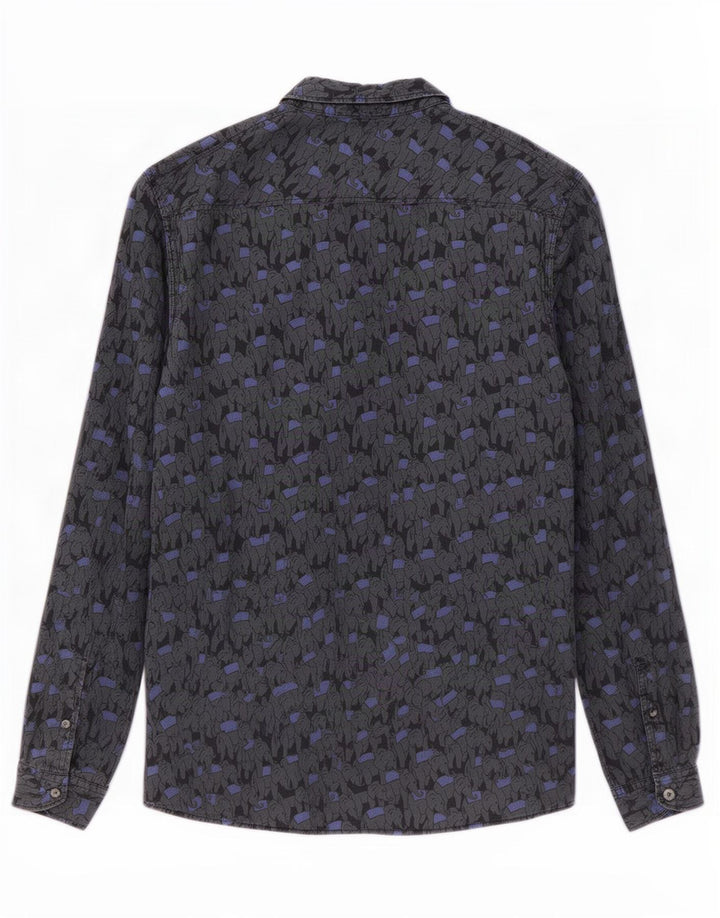 Paul Smith Herreskjorte Stor grå Animal Print Bomuld
