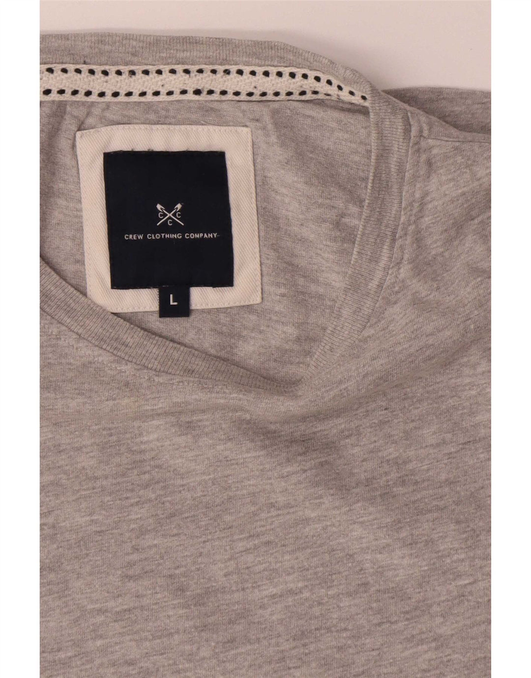Crew Clothing Herre T-Shirt Top Stor Grå Bomuld