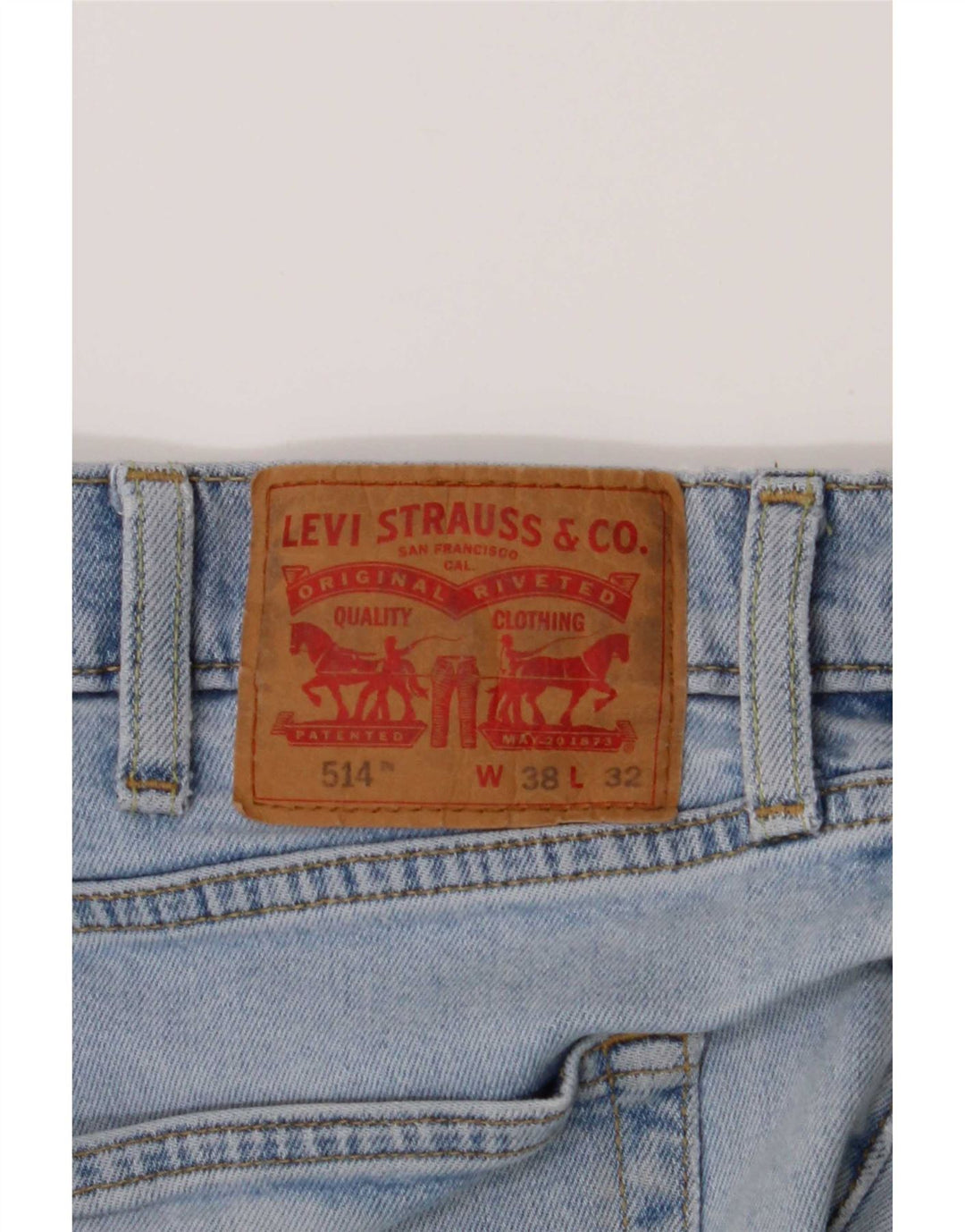 Levi's Herre 514 Straight Jeans W38 L32 Blå Bomuld