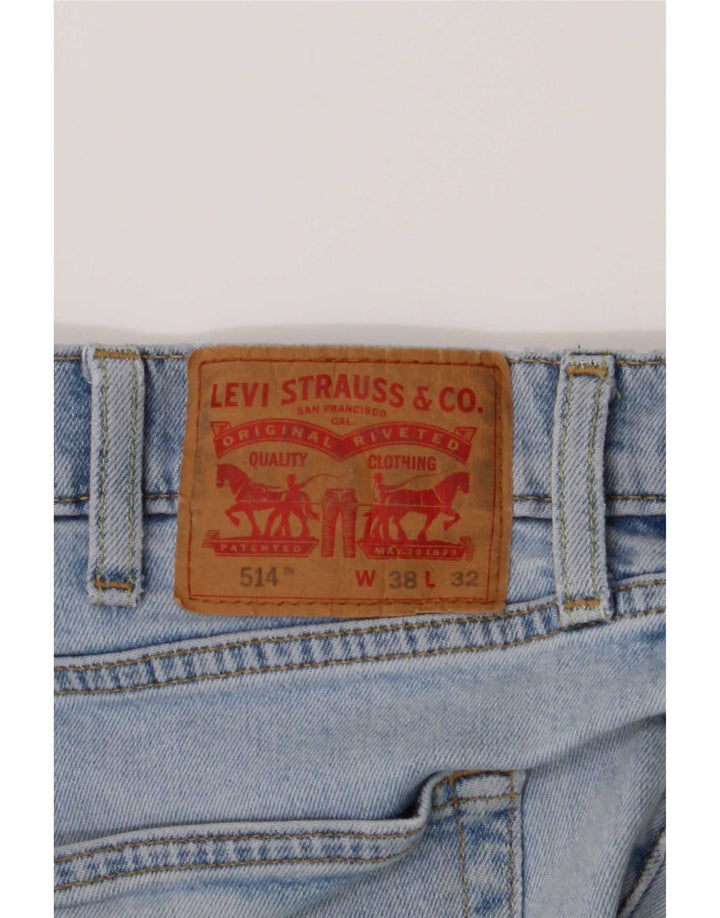 Levi's Herre 514 Straight Jeans W38 L32 Blå Bomuld