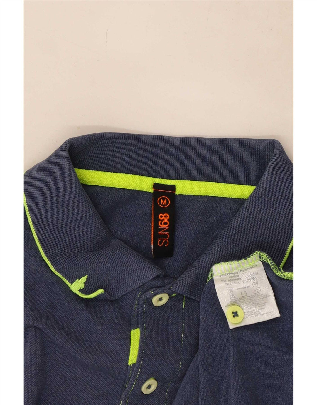 Sun68 Herre poloshirt Medium marineblå bomuld