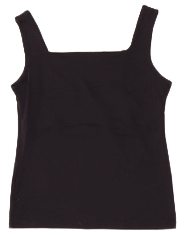 Zara Womens Crop Cami Top UK 12 Medium Black