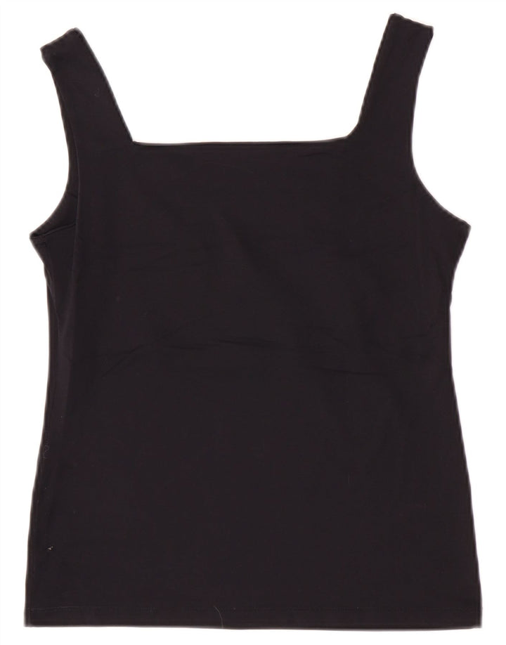 Zara Womens Crop Cami Top UK 12 Medium Black