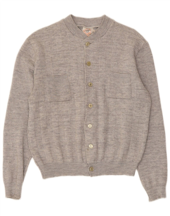 Vintage dame cardigan sweater UK 14 Medium Grey