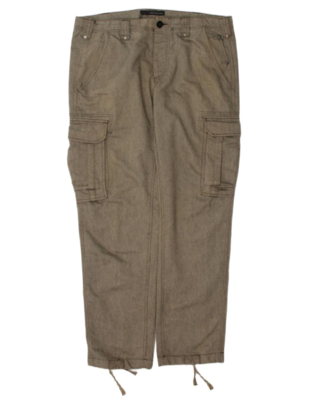 Calvin Klein Herre Straight Cargo Bukser W36 L34 Grå sildeben