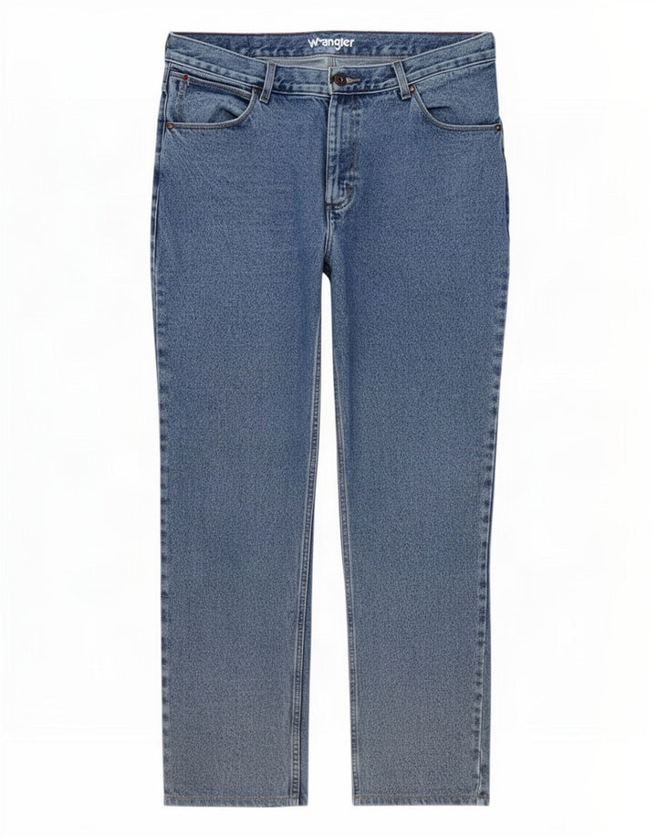 Wrangler Straight Jeans til mænd W36 L32 blå bomuld