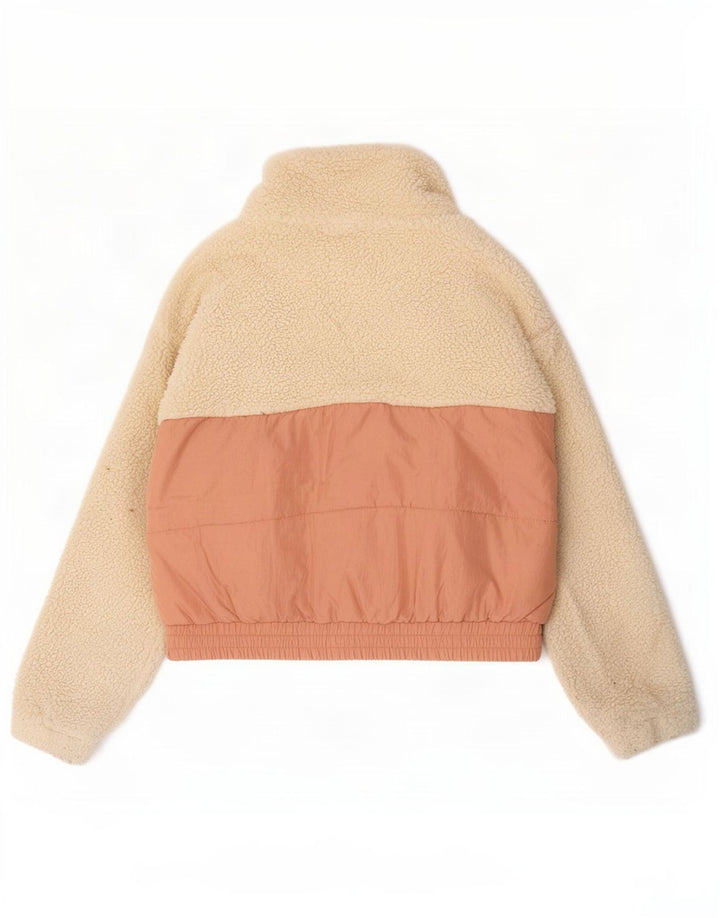 Fila Dame Oversized Fleecejakke UK 10 Small Off White Colourblock