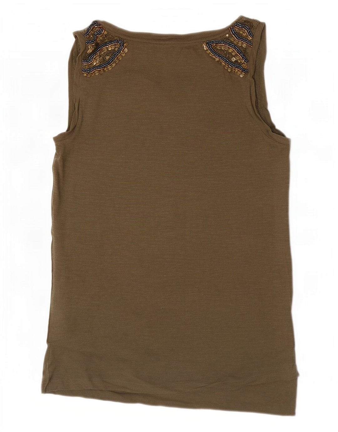 Massimo Dutti Damevest Top UK 6 XS Brun Bomuld