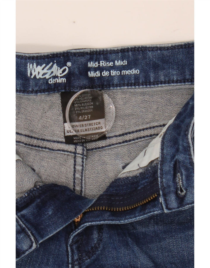 MOSSIMO Womens Mid Rise Denim Shorts US 4 Small W27  Navy Blue Cotton Vintage Mossimo and Second-Hand Mossimo from Messina Hembry 