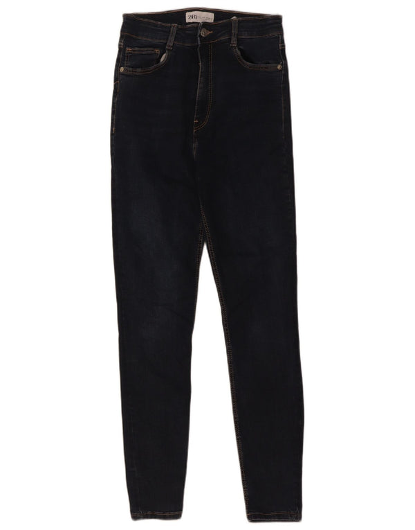 Zara Dame Skinny Jeans EU 38 Small W28 L28 Marineblå Bomuld
