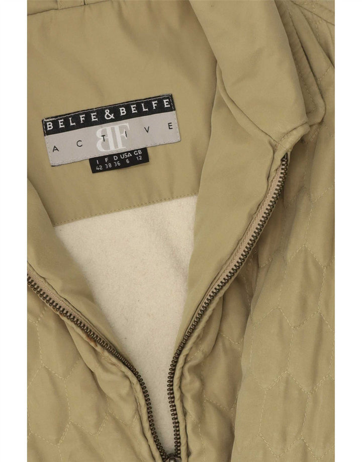 Belfe & Womens Oversized Quiltet Jakke UK 12 Medium Khaki