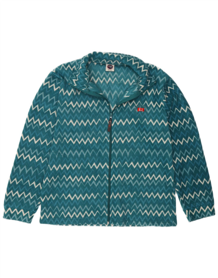 Canada Logan Dame Fleecejakke UK 18 XL Blå Chevron Polyester