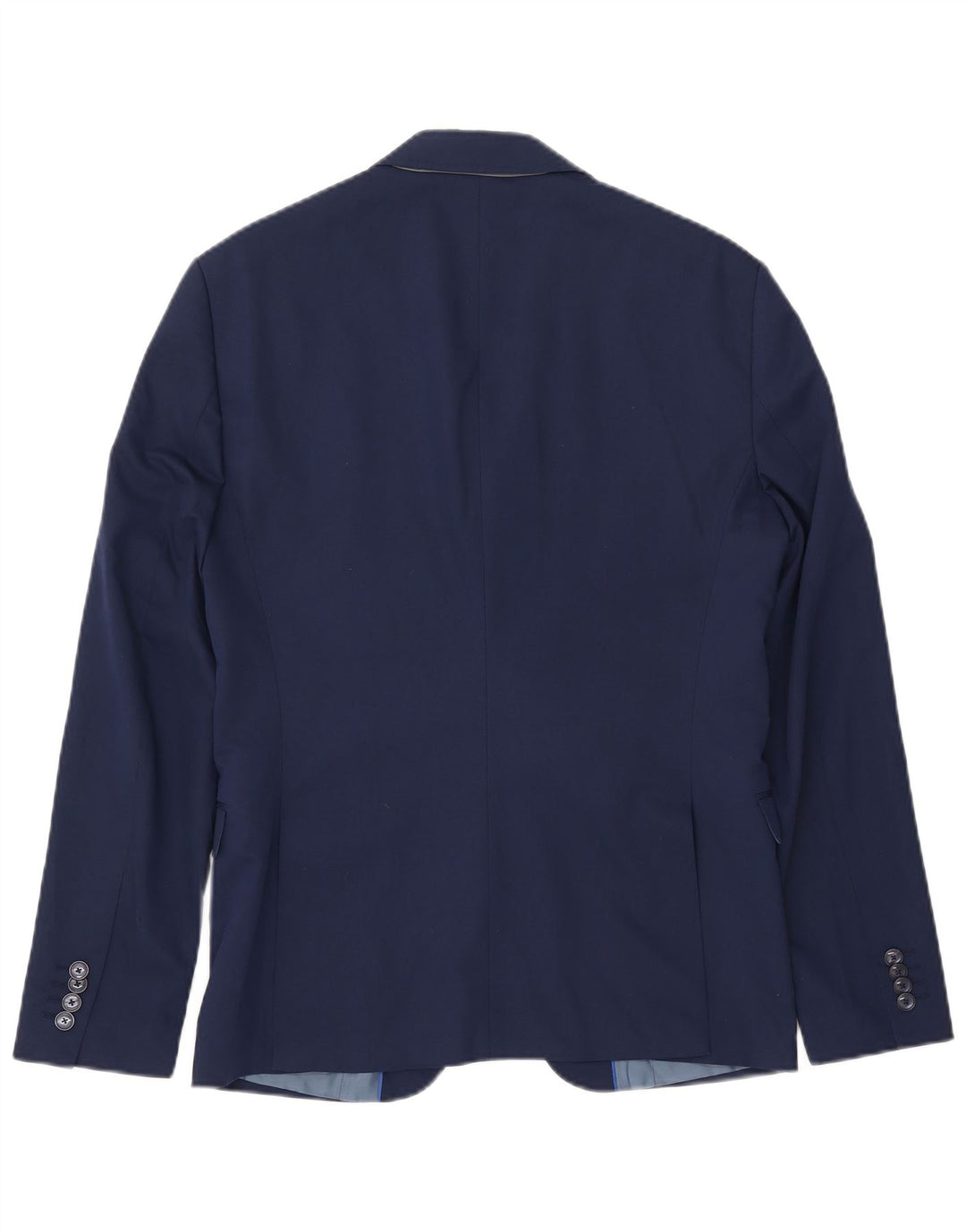 ZARA Herre 2-knaps blazerjakke EU 50 Medium Navyblå Viscose