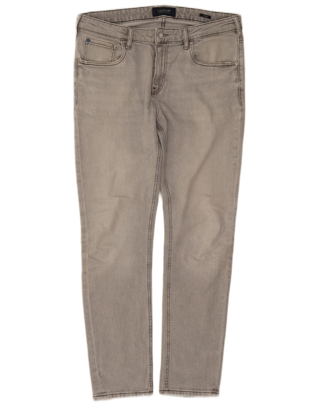 Scotch & Soda Slim Jeans til mænd W34 L30 Grå bomuld