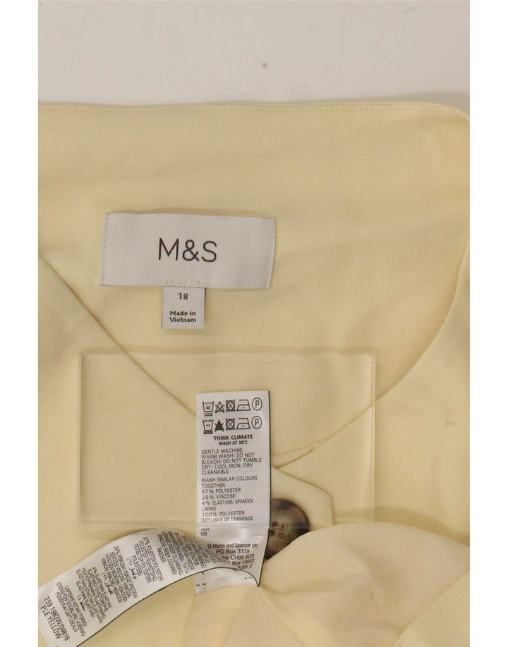 Marks & Spencer Damevest UK 18 XL Gul Polyester