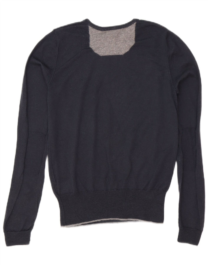 Liu Jo Herre sweater med rund hals, lille marineblå uld