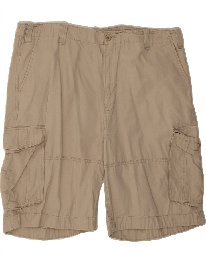 NAUTICA Mens Cargo Shorts W42 2XL Beige Check Cotton Vintage Nautica and Second-Hand Nautica from Messina Hembry 