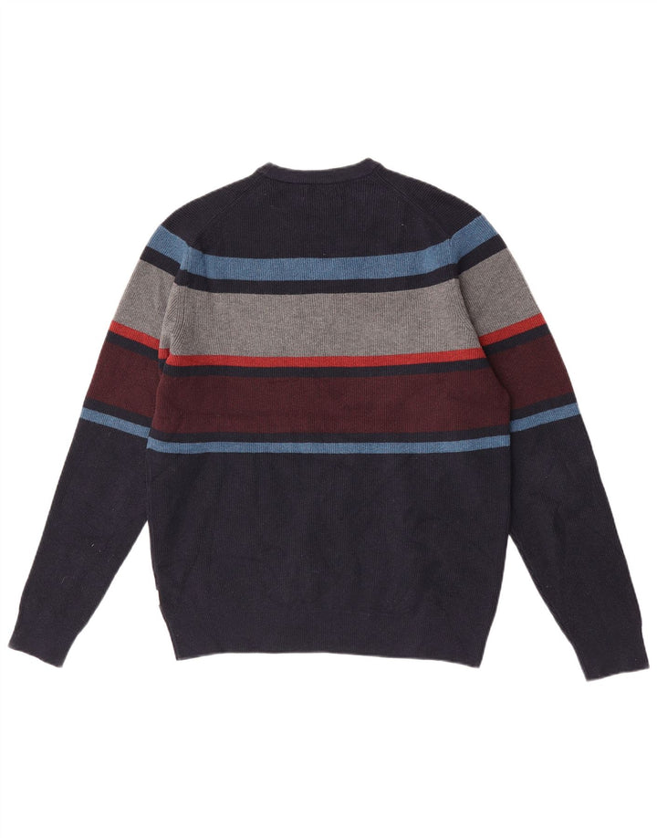 Marks & Spencer Herre sweater med rund hals, medium marineblå farveblok