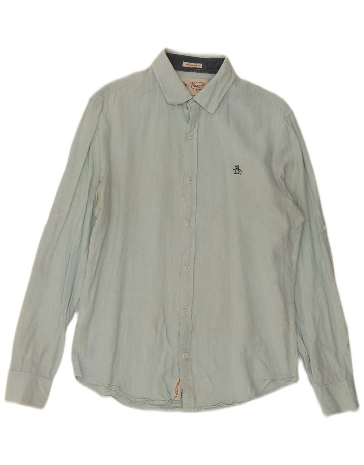 Penguin Heritage Slim Fit skjorte lille blå