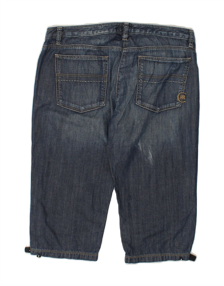 CERRUTI 1881 Womens Denim Bermuda Shorts IT 44 Medium W30 Blue Cotton | Vintage Cerruti 1881 | Thrift | Second-Hand Cerruti 1881 | Used Clothing | Messina Hembry 
