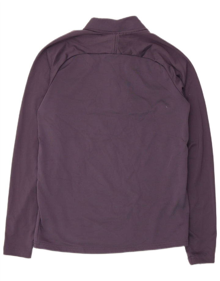 Nike Herre Dri Fit Pullover med lynlås-hals Træningsdragt Top Lille lilla polyester