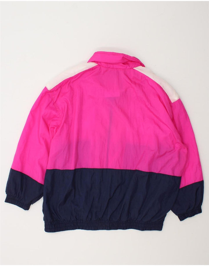 VINTAGE Womens Tracksuit Top Jacket EU 46 XL Pink Colourblock Polyester Vintage Vintage and Second-Hand Vintage from Messina Hembry 