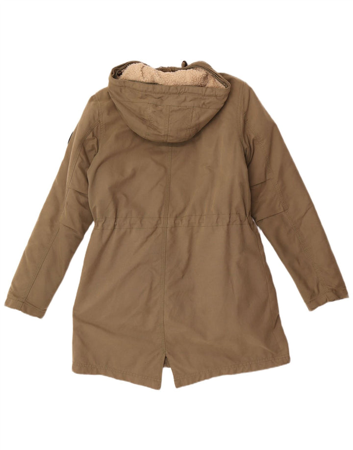 Tommy Hilfiger Dame Oversized Hooded Parka Jacket UK 10 Small Khaki