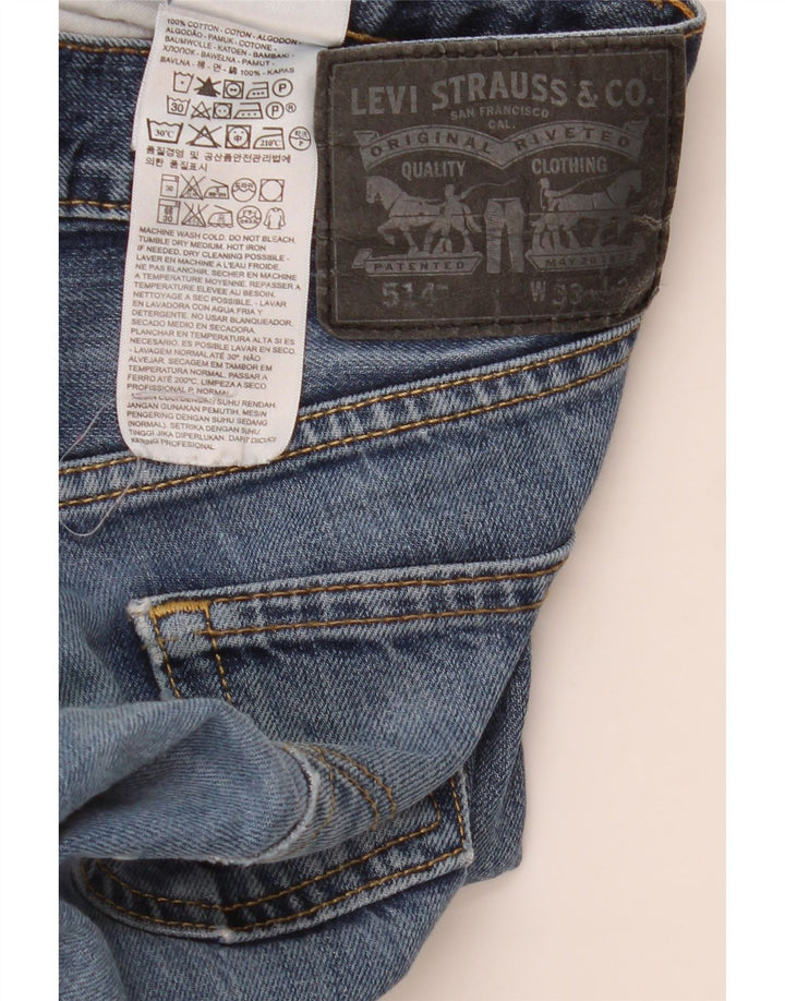 Levi's Herre 514 Straight Jeans W33 L34 Blå Bomuld