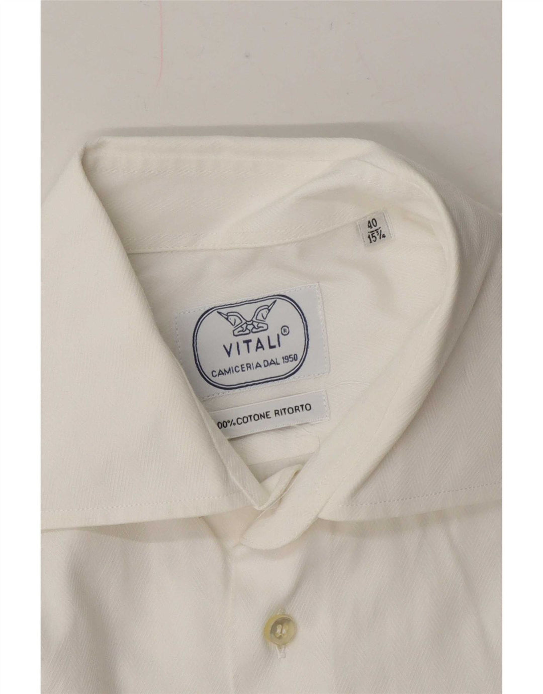 Vitali Herreskjorte Str. 40 15 3/4 Medium Hvid Bomuld