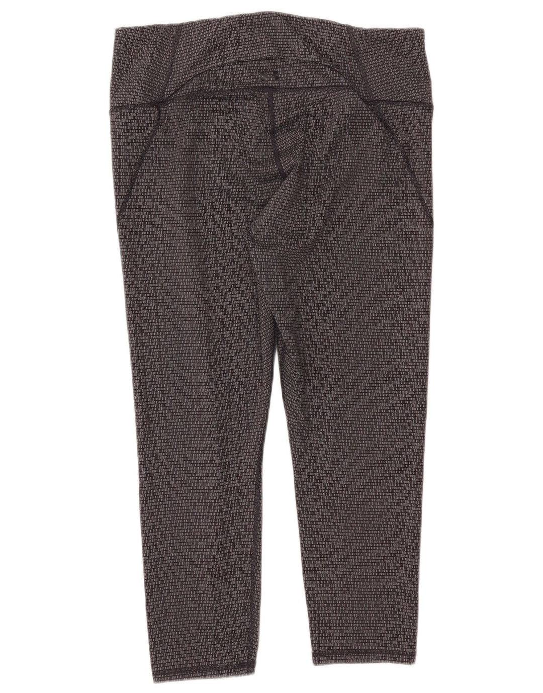 UNDER ARMOR Dame Slim Fit Crop Leggings UK 18 XL Grå Geometrisk