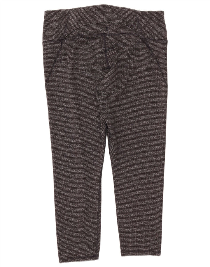 UNDER ARMOR Dame Slim Fit Crop Leggings UK 18 XL Grå Geometrisk