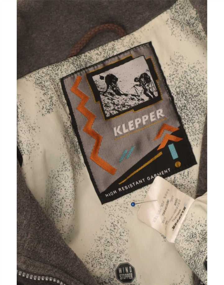Klepper Herre lynlås hals Fleece Jumper 2XL Grå Colourblock Polyester