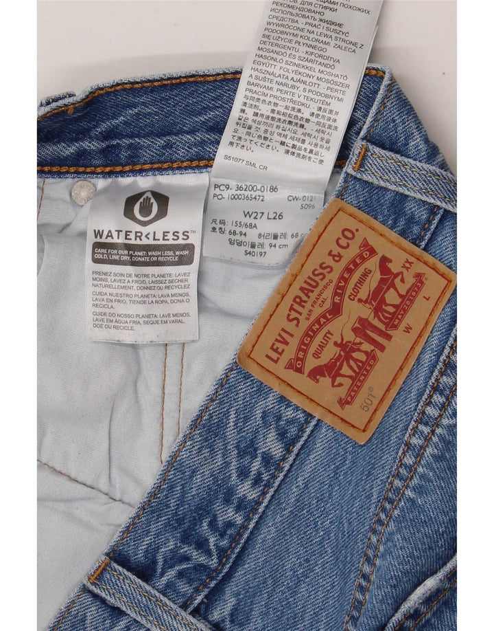 Levi's Dame 501 Straight Jeans W27 L26 Blå Bomuld