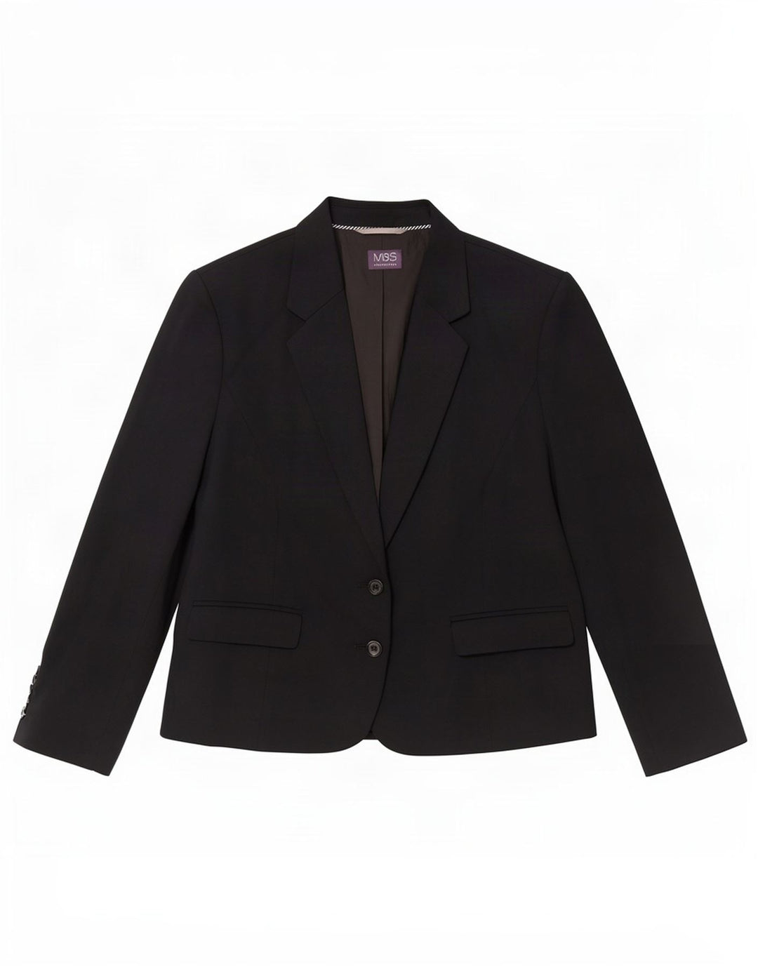 Marks & Spencer Dame 2-knaps blazerjakke UK 20 2XL Navyblå polyester
