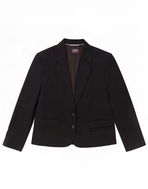 Marks & Spencer Dame 2-knaps blazerjakke UK 20 2XL Navyblå polyester